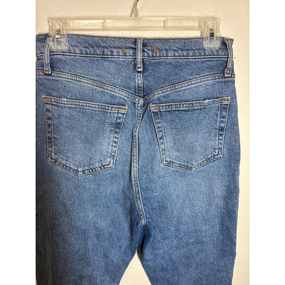 We the Free Denim Blue Jeans Distressed Hole Grunge Y2K Button Fly Size 28 - Picture 4 of 10